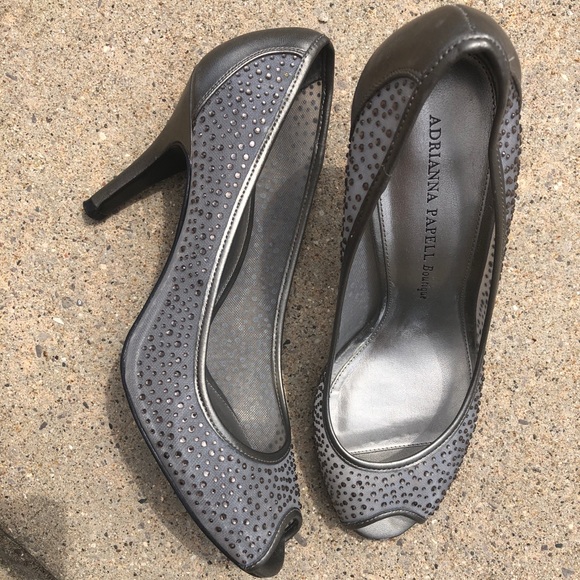 Audrey Brooke silver gem heels - Picture 4 of 8